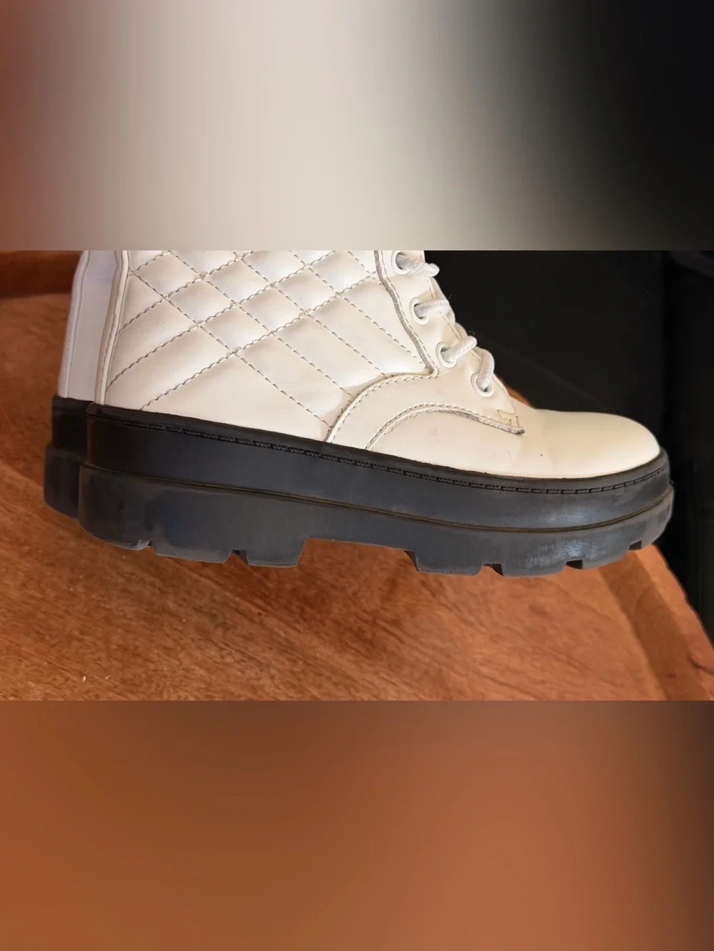 Sugar brand kids White Quilted Platform kids size 11